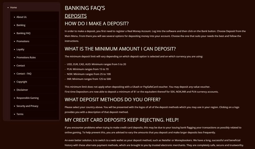 river belle casino banking faq