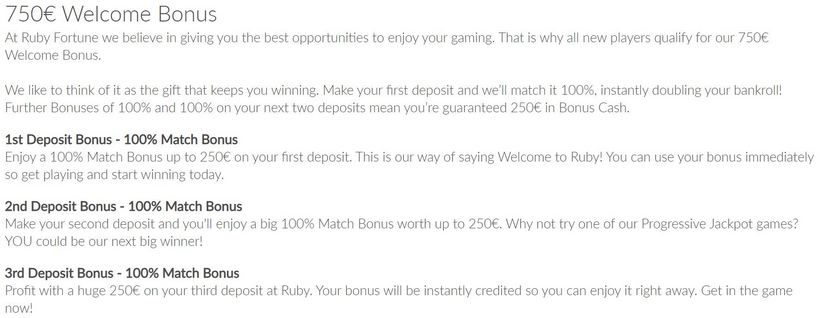 ruby fortune casino bonus