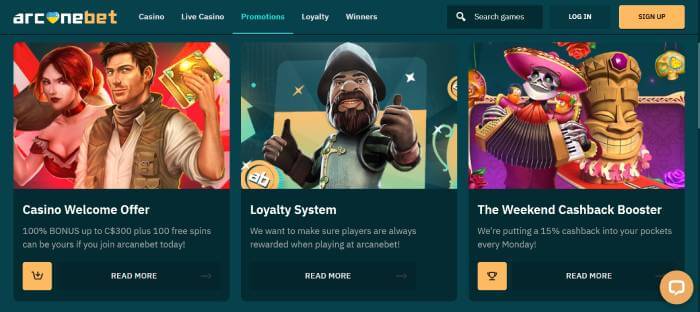 Arcanebet Casino ScreenShot 2