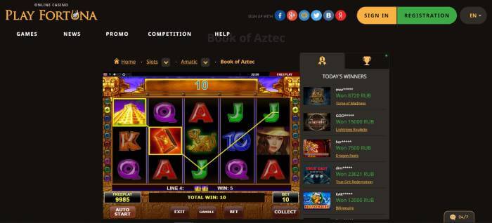 Play Fortuna Casino ScreenShot 1
