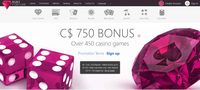 Ruby Fortune Casino ScreenShot 2