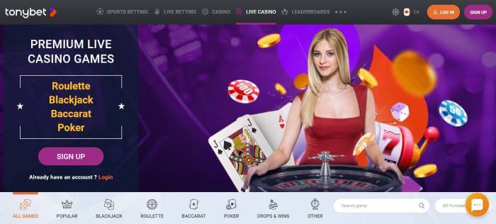 Tonybet Casino ScreenShot 2